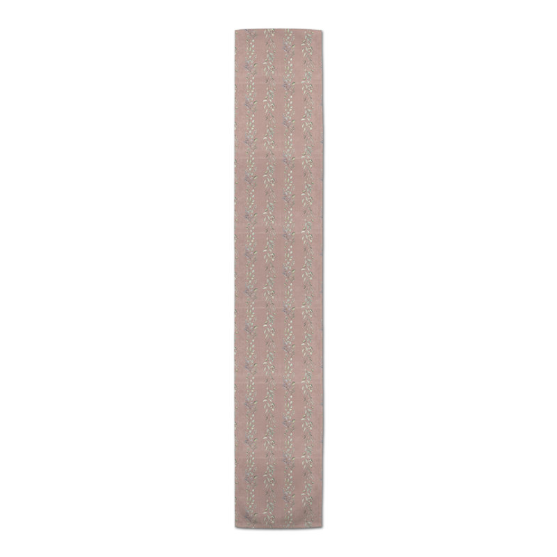 Amear Rectangular Floral Table Runner, 72" x 16", Pink