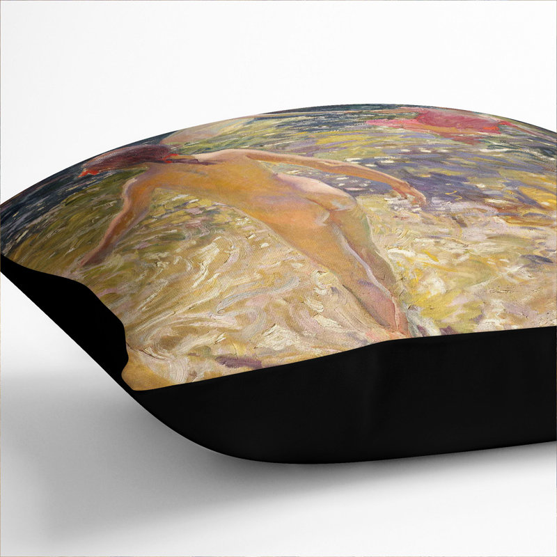 Square Cushion, 40cm H x 40cm W x 15cm D, Black