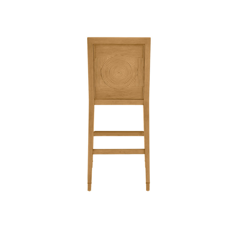 Santos Bar Stool, Barrett Dusk, Bar Stool (30" Seat Height), Beige/Sea Sand/Satin Brass