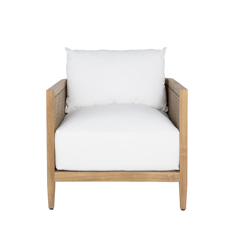Playa N-Dura Ultra Resin Wicker Outdoor Lounge Chair, No Welt + Dream Fill, Cast Mist
