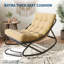 Chaise berçante surdimensionnée Papasan, structure en fer, capacité intérieure de 450 lb-531716716