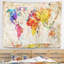 Tapisserie aquarelle "carte du monde rétro-28501345
