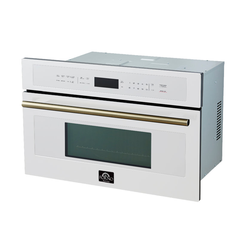 Oliena Espresso White 30 Inch Built-In Microwave Convection Oven, 1.6 cu.ft., 1000W/1750W