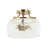 Lusteria 13.8" Modern Gold 3-Light Semi-Flush Mount Ceiling Light