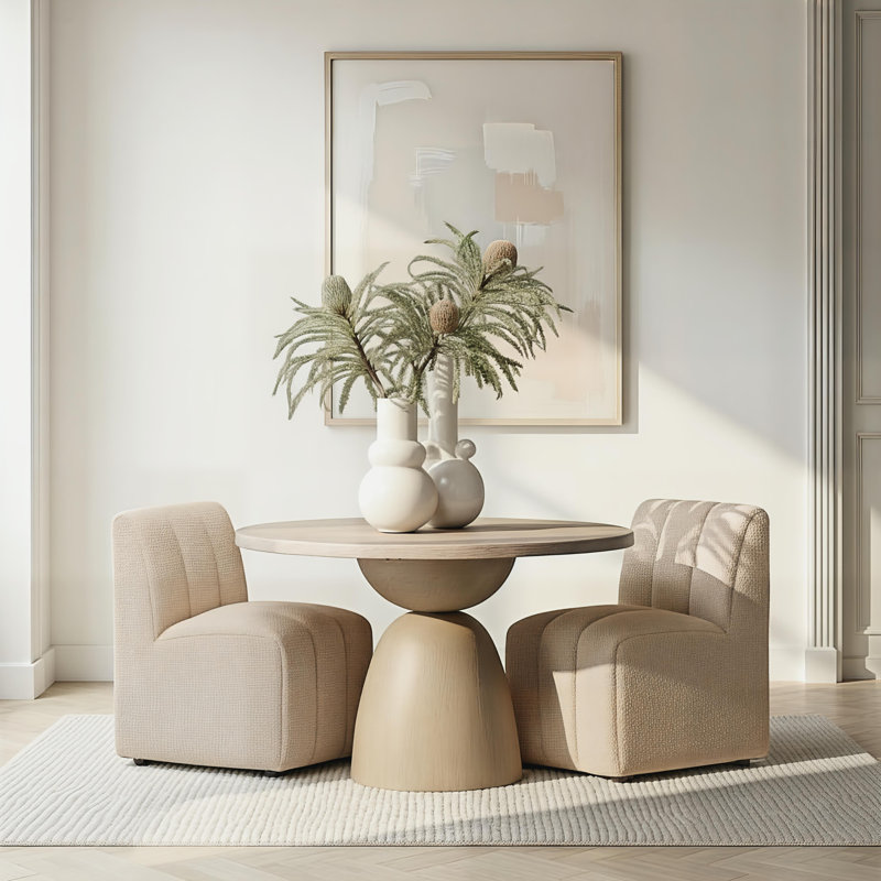 Marvin Hardwood Upholstered Dining Chair, Charlotte Olive, Camel