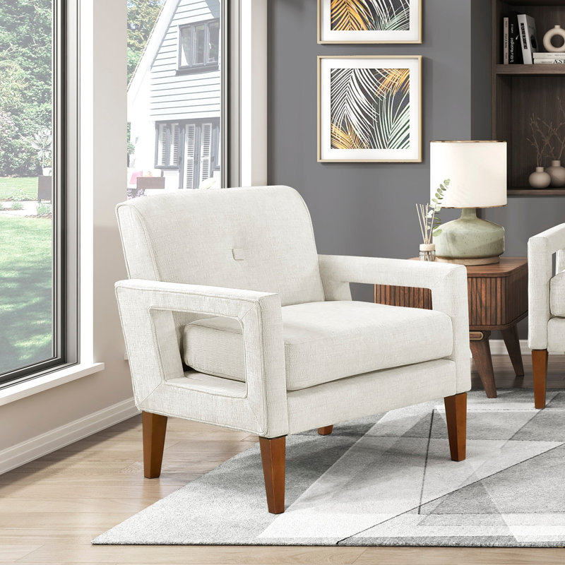 Fauteuil 1 pièce Modern Living Chenille, Beige