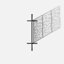 Ensemble de paravents en plastique noir Screen Series