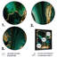 Géode abstraite marbre vert et bleu I - décoration murale abstraite en métal marbre-87838747