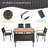 Eryn-Louise 6 - Person Acacia Solid Wood Patio Dining Set Umbrella Hole Included Rectangular Table