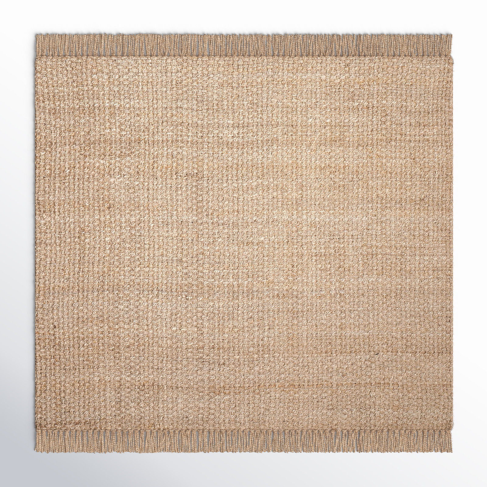 Parkerfield Handmade Flatweave Jute/Sisal Natural Area Rug, Square 4'