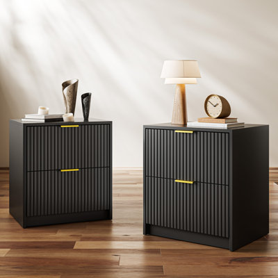 Nightstand With 2 Drawers (set Of 2) by Latitude Run