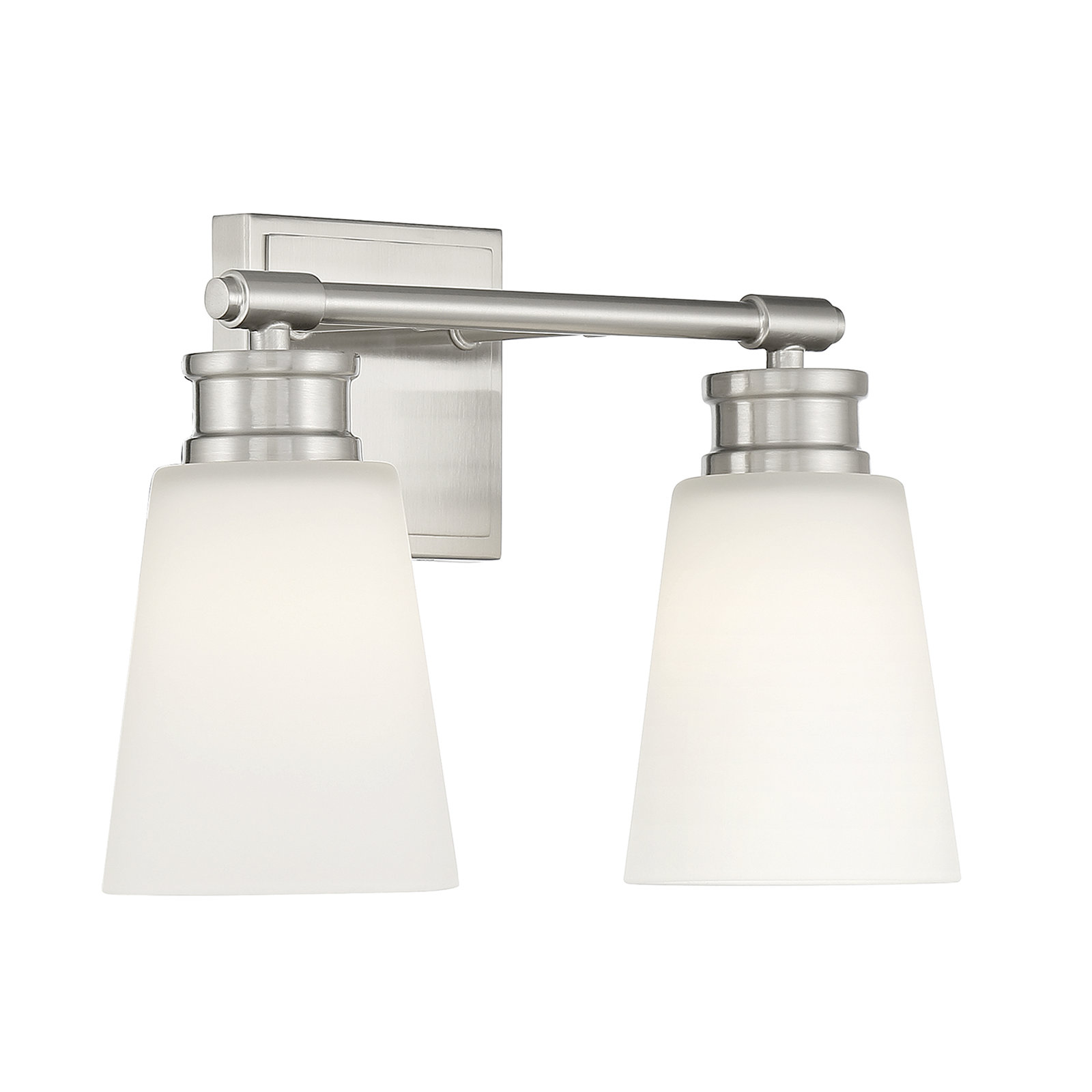 Earnest 2-Light Dimmable Vanity Light, Brushed Nickel