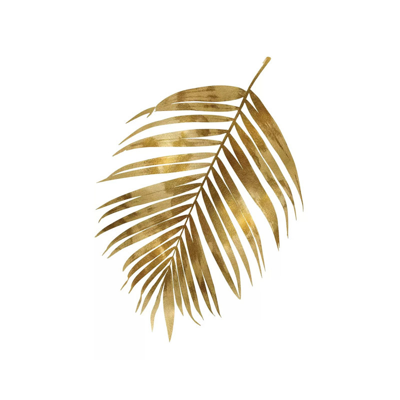 Gold Palm I by Melonie Miller - Wrapped Canvas Painting, 20.32 cm H x 30.48 cm W