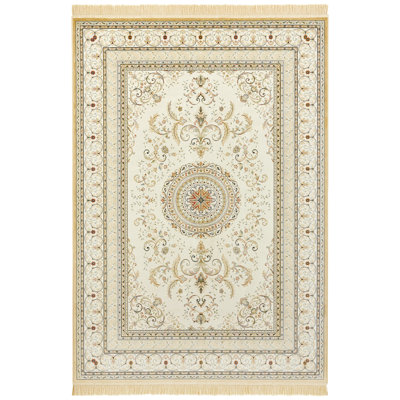 Antik Negar Tufted Cream Rug
