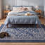 Tapis Highland Modern à motif mosaïque mouchetée abstraite, bleu marine, turquoise, gris, crème et rose, lavable à la machine, antidérapant, à poils courts, pour l'intérieur et l'extérieur, adapté aux animaux domestiques, idéal pour le salon, la chambre, la salle à manger, l'entrée, le couloir ou le bureau.-990766551