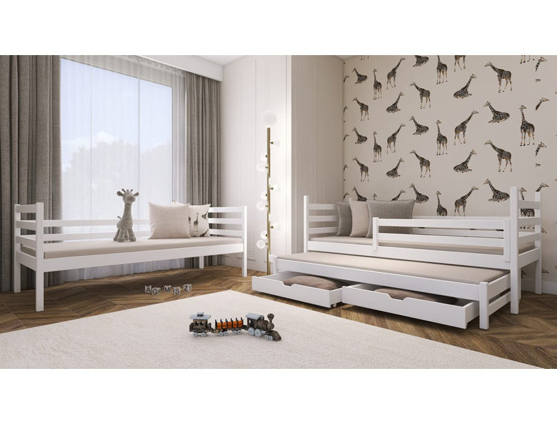 Single (3') Platform Bed Frame with Trundle Included, Cashmere