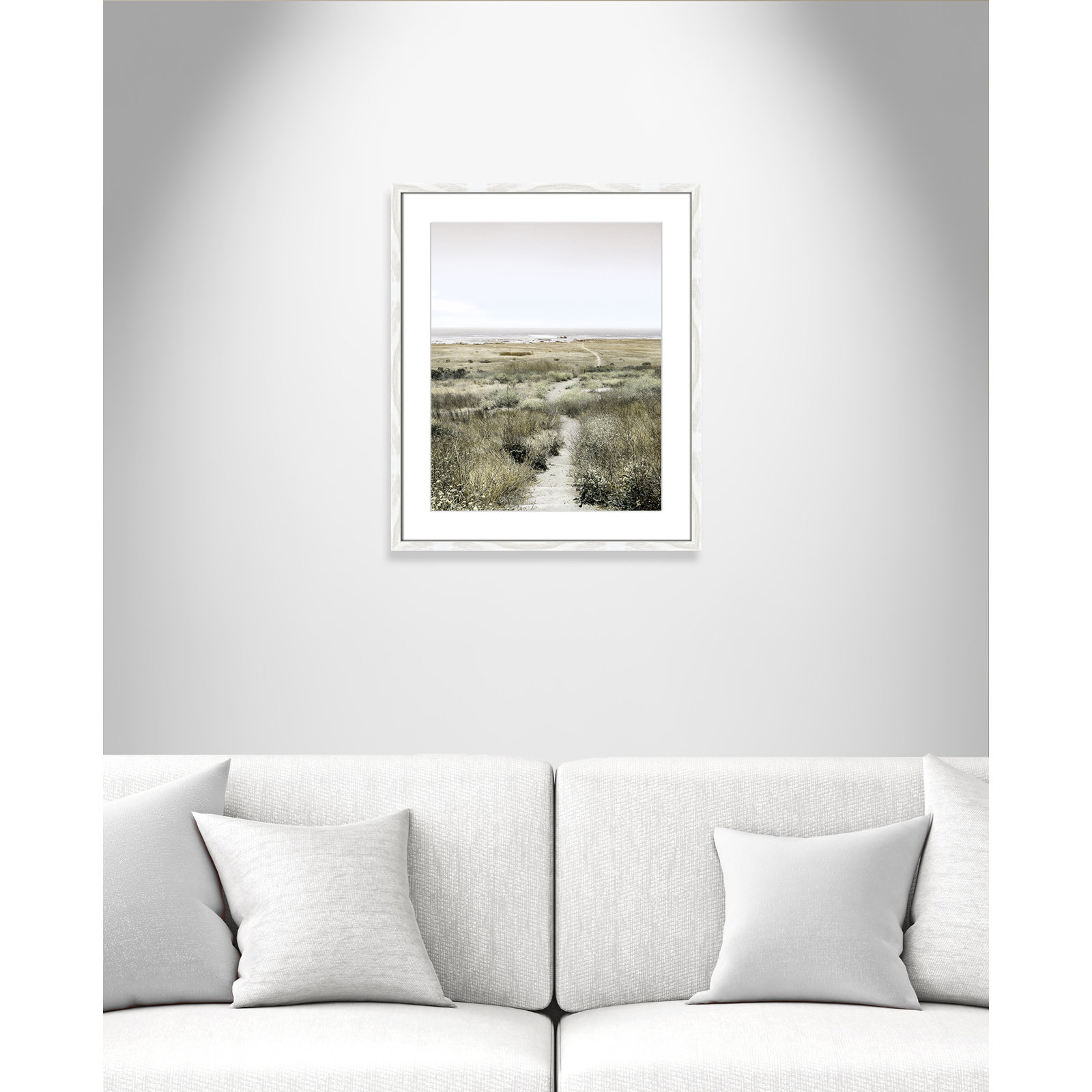 Toscani "Footpath to Paradise" Print, 21.5 W x 25.5 H x 0.75 D, White Wood Grain