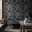 Décoration murale amovible en forme de grille noire-2001715743