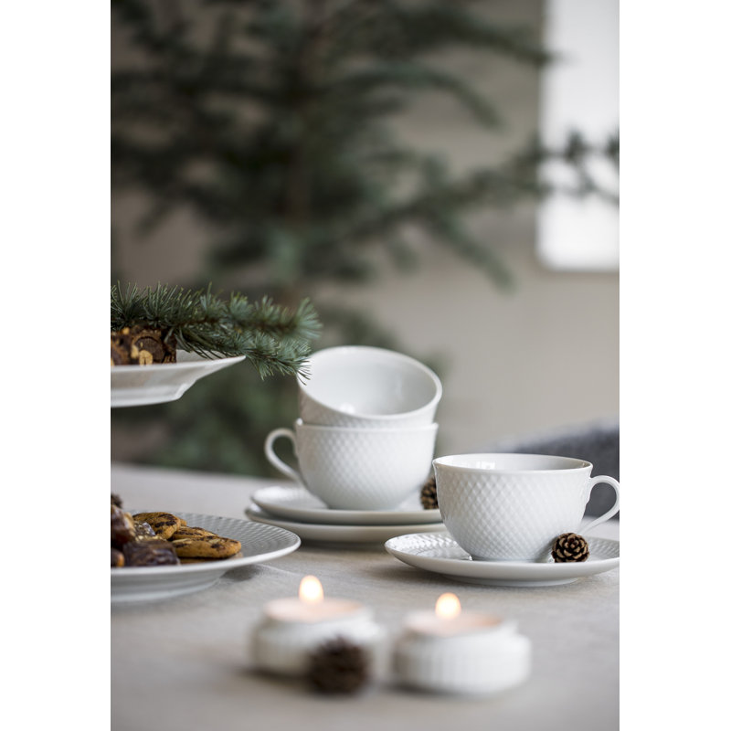 Handmade Porcelain Teacup, 8.1 Oz, White
