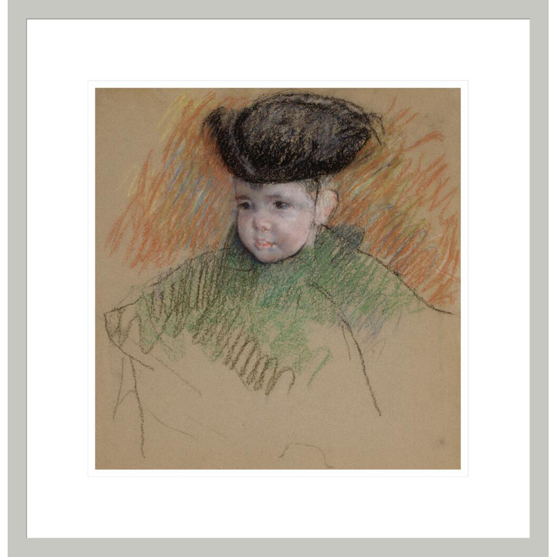 Portrait of Master Hammond par Mary Cassatt - Impression sur toile, 18.28" H x 17.75" W