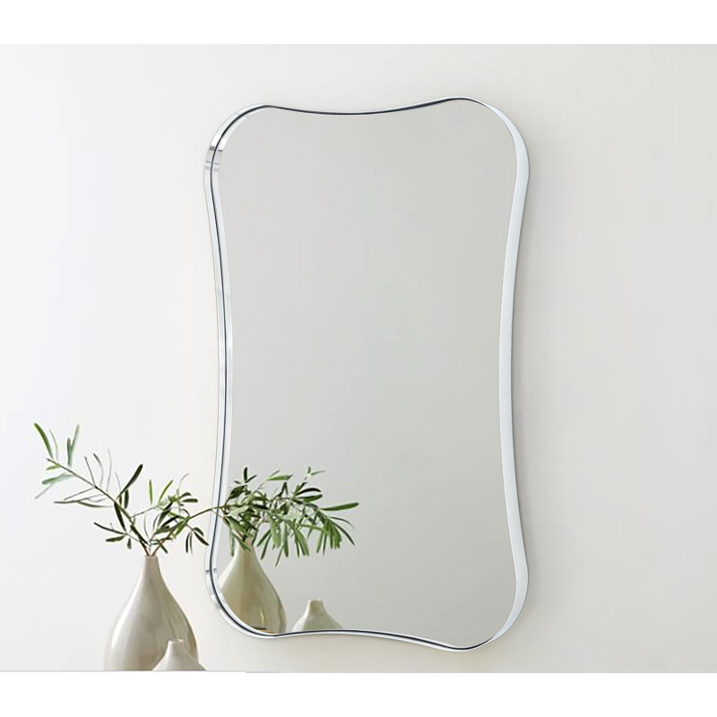Toini Metal Irregular Mirror, Chrome