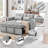 55.1-Inch Convertible Sofa Bed-2076448067