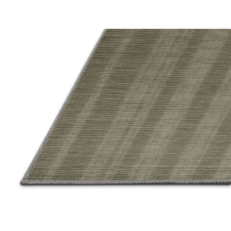 Machine Washable Abstract Brown Area Rug, Rectangle 4' x 6'