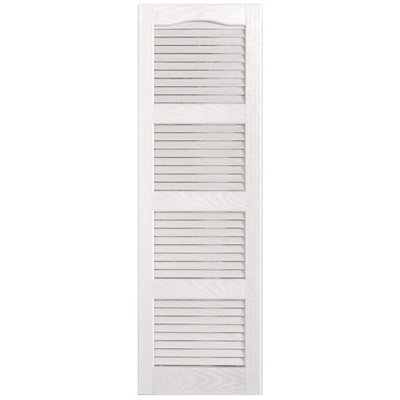 Cathedral Top Four-style Open Louvre Shutters Pair