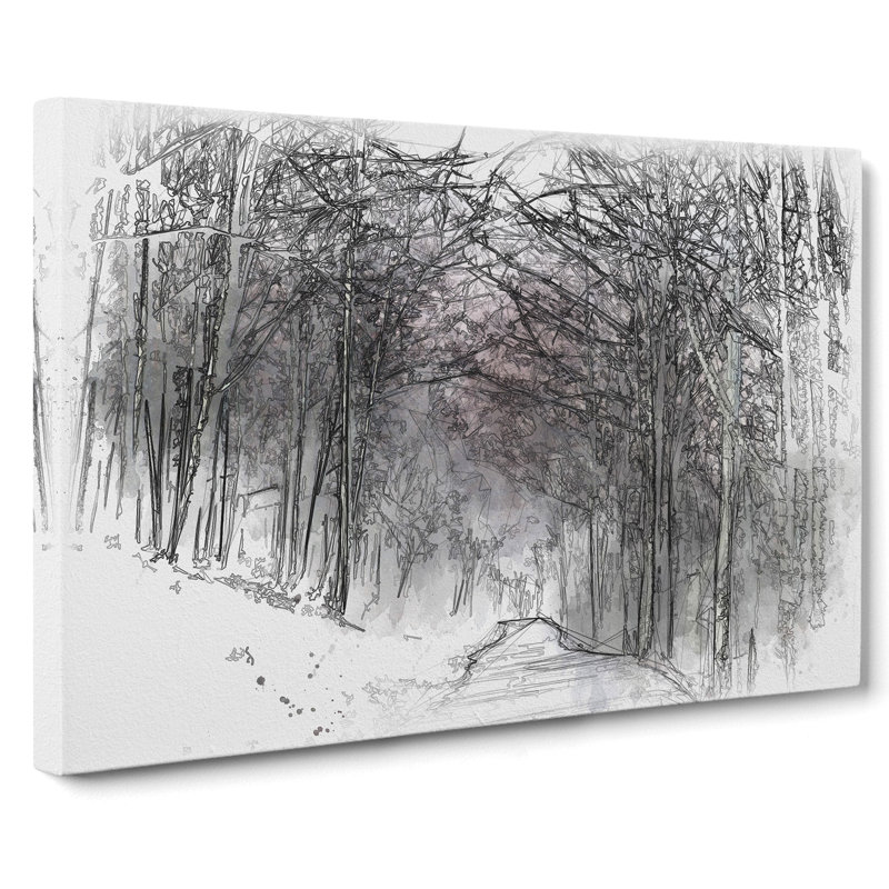 Forest View Vol.3 Sketch - Wrapped Canvas, 35cm H x 50cm W x 3cm D