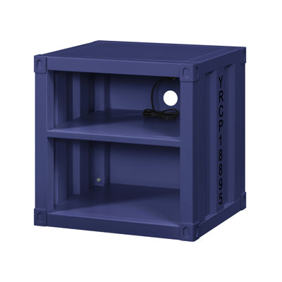 Cargo Blue Finish Nightstand W/USB