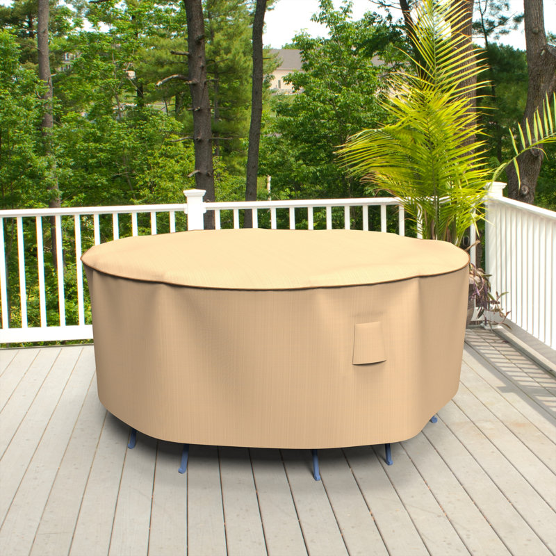 Ivan Round Patio Table & Chairs Set Cover, Small - 76" Diameter x 30" Drop