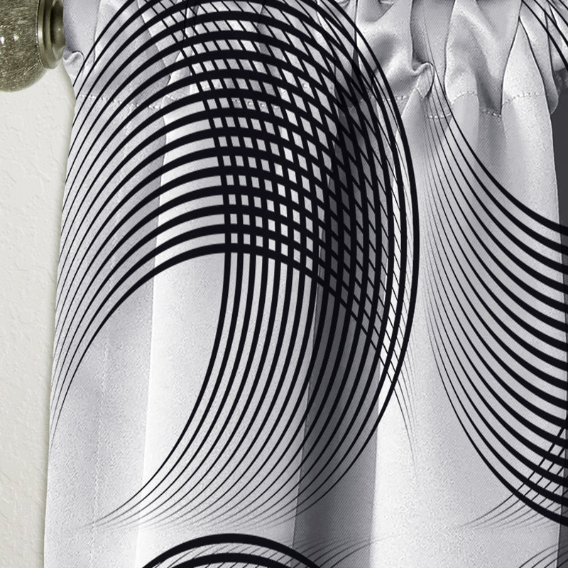Panneau de rideau simple occultant monochrome Mid-Century, L 52 po x L 108 po