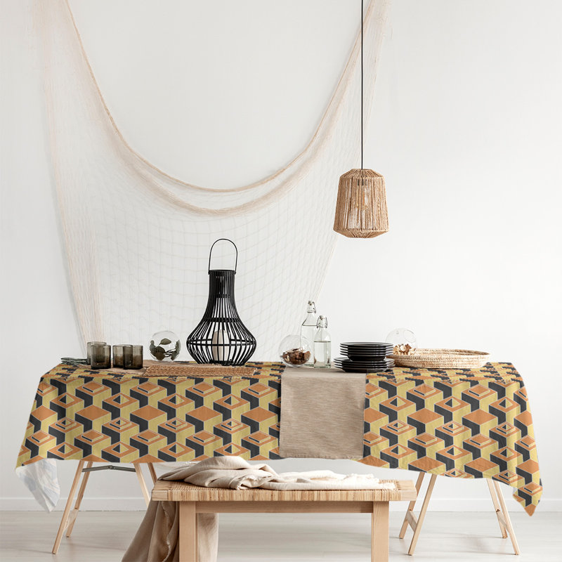 Nappe de gratte-ciels classiques, Orange/jaune