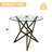 36 Inch Clear Tempered Glass Round Dining Table With Polished Metal Base-21971530