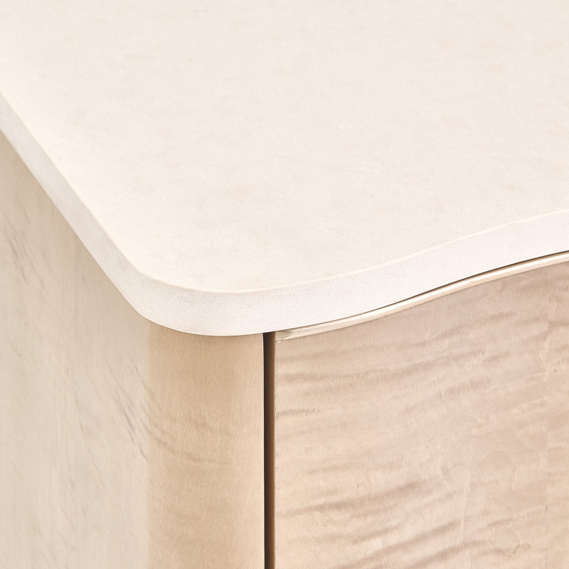 Malibu Crest 3 - Drawer Nightstand, White/Blush