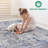 LOOM & LUXE Collection 6X9 Silver/Blue/Abstract Non-Shedding Area Rug