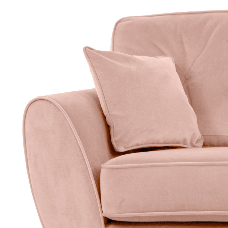 Rafe 2 Seater Velvet Sofa, Blush Velvet