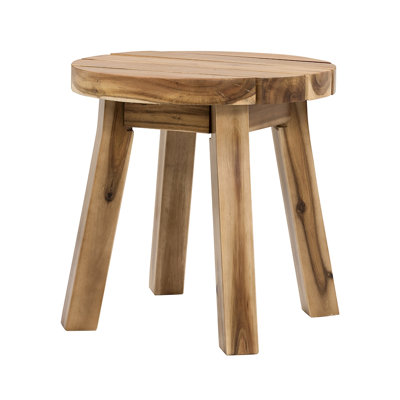 16X16" Round Wood Side Table, Solid And Practical For Room Table 16X16", Suits Home Ambiance