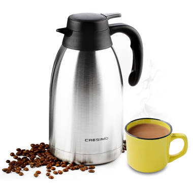 Nicollet Series, Vacuum Insulated Carafe, Stainless Vacuum, 1 liter, Flip  Top, Italian Leather