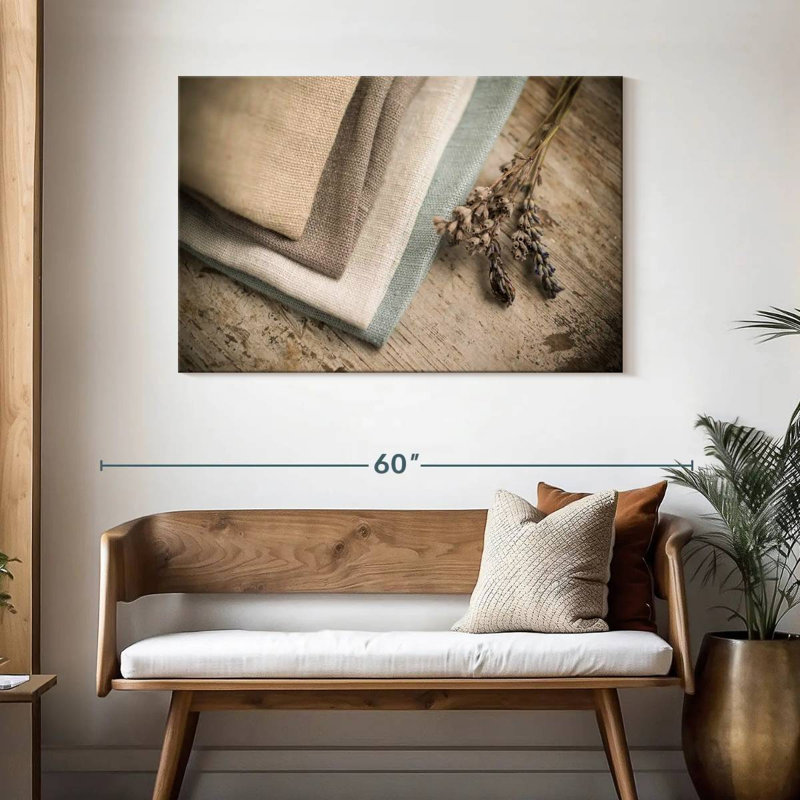 Senne Neutral Colored Fabrics, 30" H x 45" W