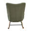 Ensemble chaise berçante et repose-pieds en tissu Teddy