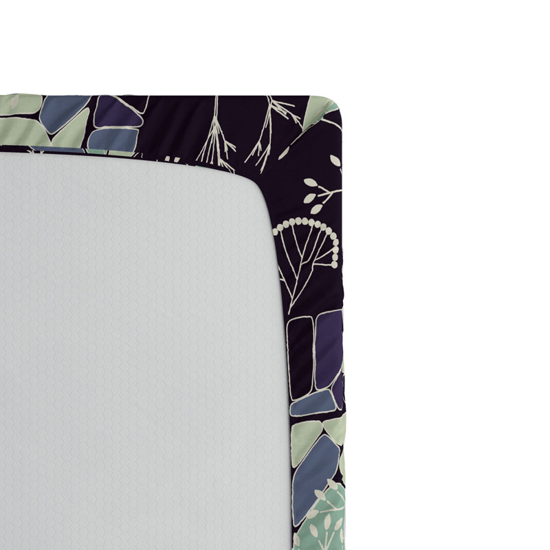 Microfiber Geometric Fitted Sheet, Twin Fitted Sheet