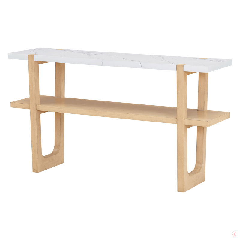 Console étroite avec plateau en marbre, table de hall d'entrée rétro avec tablette ouverte, table de canapé pour le vestibule, le couloir et le salon