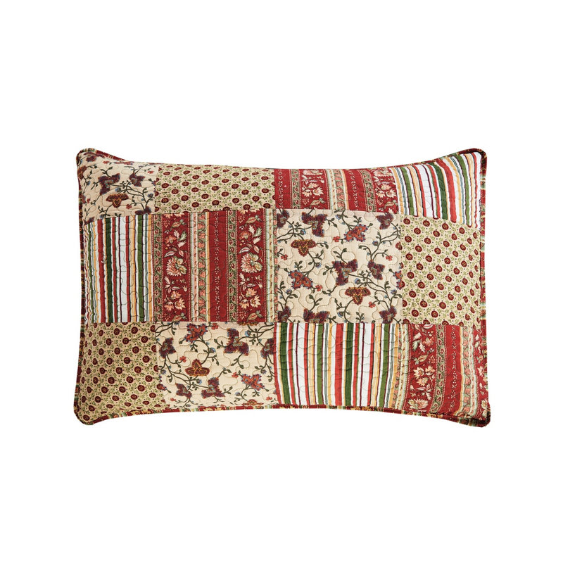 Ensemble de courtepointe réversible en coton Ember, Courtepointe très grand + 2 taies décoratives st
