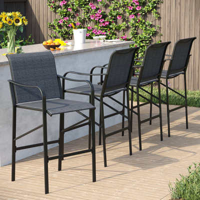 Chaises de patio en polyester avec accoudoirs