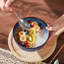 vancasso 4 Piece Blue Ceramic Bowl Set,Kiln-Fired Bowls,25oz