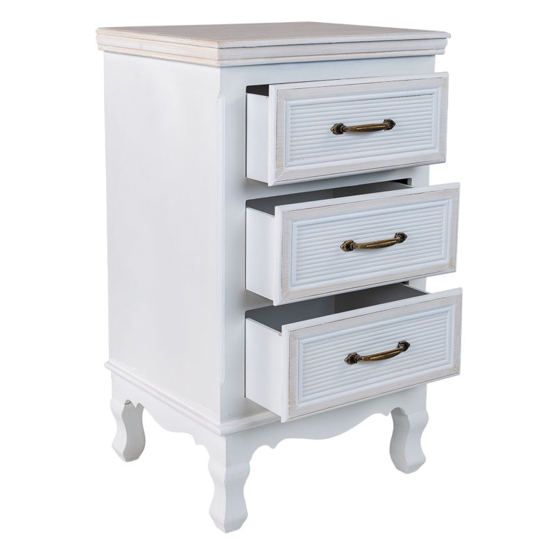 German 41cm W Manufactured Wood Bedside Table