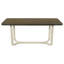 Ensemble de table de salle à manger Loxy, plateau en bois brun foncé, chaises d'appoint blanches-114733242