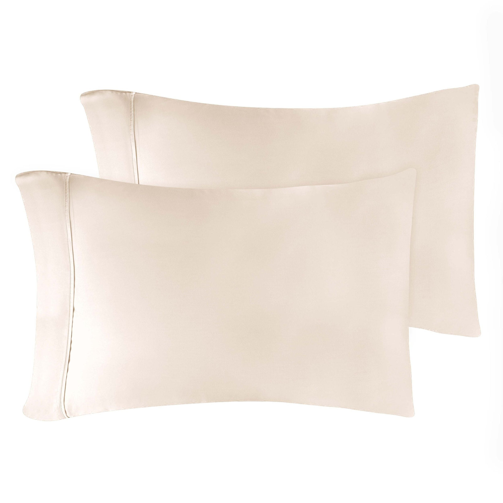 Cassius Egyptian-Quality Cotton 400 Thread Count Solid Luxury Pillowcase, King, Ivory