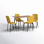 Ensemble de table de salle à manger pour 4 personnes Tapscott avec table rectangulaire 47 po et 8 chaises rembourrées en tissu-500181625